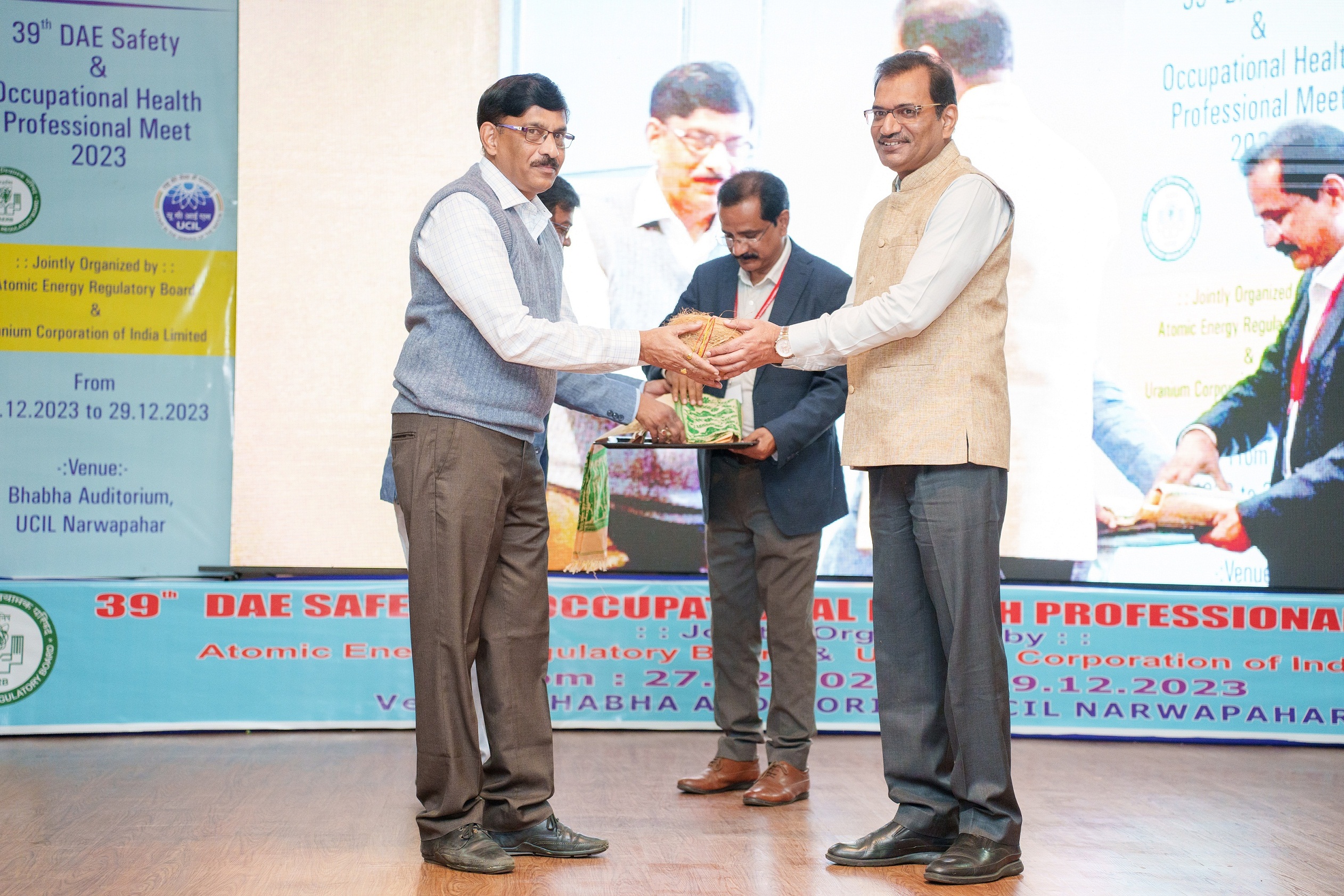 यूसीआईएल, नरवापहाड़ साइट पर आयोजित 39वें सुरक्षा एवं व्यावसायिक स्वास्थ्य विशेषज्ञ सम्मेलन (27 से 29 दिसंबर, 2023) में एचडब्ल्यूबी की सहभागिता एवं मुख्य कार्यकारी का संबोधन