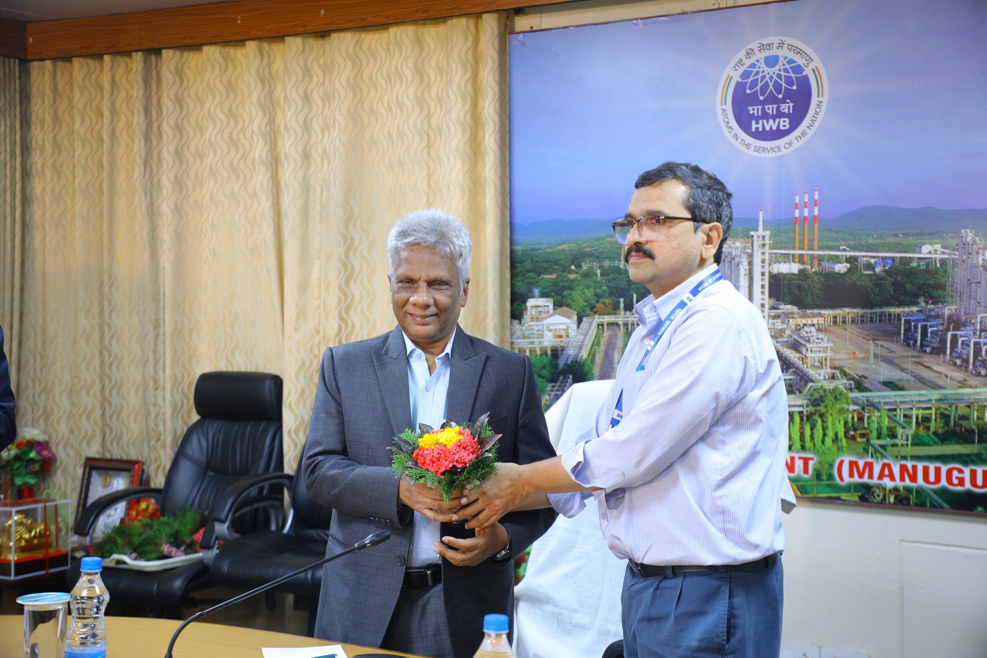 Visit of Dr. A.K. Mohanty, Chairman, AEC & Secretary, DAE; Shri S.Satyakumar, Chief Executive, HWB and Shri Ramakant Sahu, General Manager (ESSA), BRIT to HWP (Manuguru) on 31st January 2026 for attending Handing over of Oxygen-18 enriched water produced