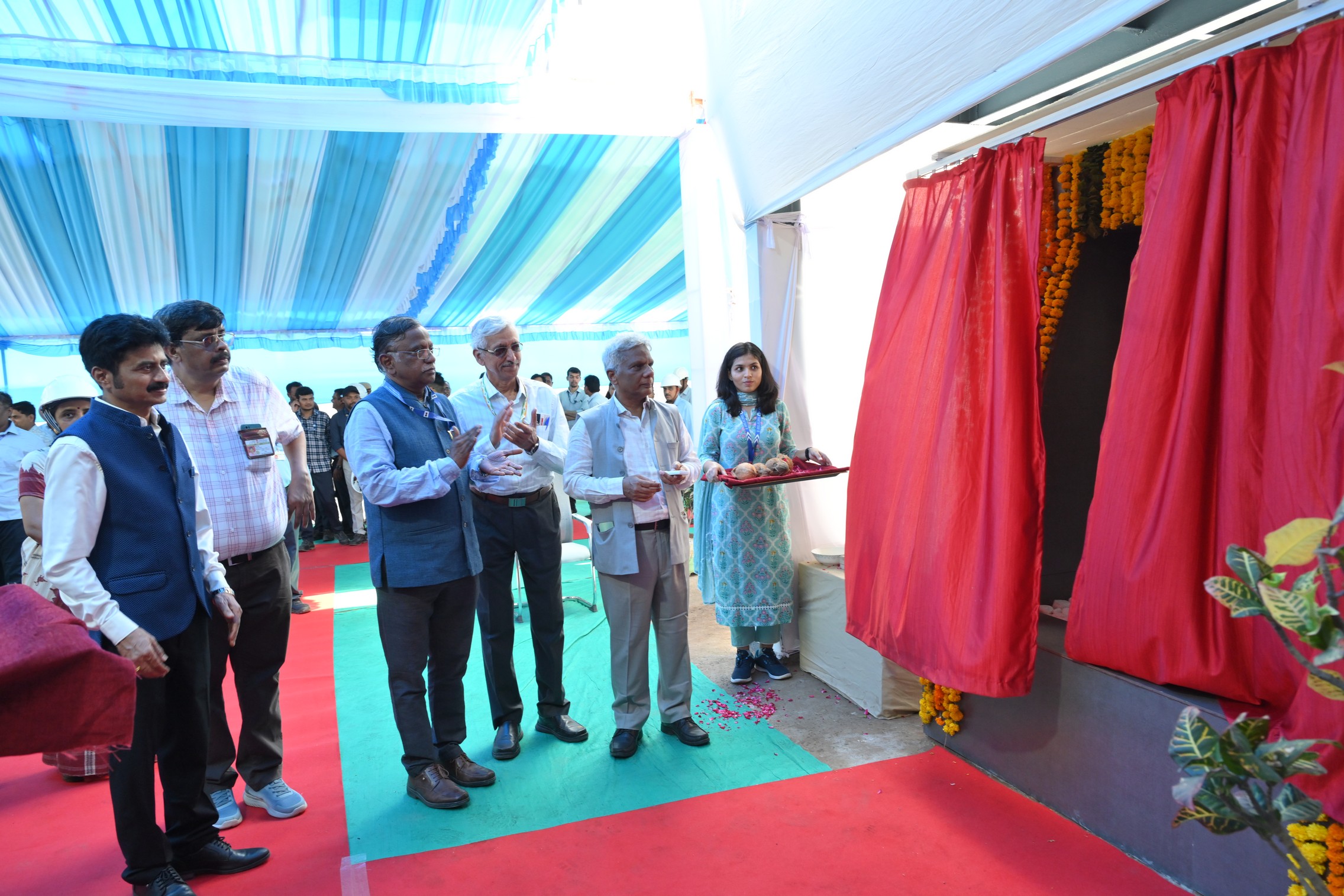 Inauguration of "Versatile Deuterated solvents Production Plant"and"24 KA prototype sodium production facility"by Dr.A.K.Mohanty,Chairman,AEC & Secretary,DAE in the presence of Shri KN Vyas,Homi Bhabha Chair professor;Shri V.V.S.A Prasad,Chairman & CE