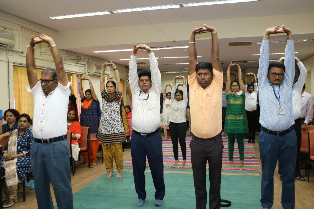अंतरराष्ट्रीय योग दिवस 2019 एचडब्ल्यूबी (मुख्यालय) में