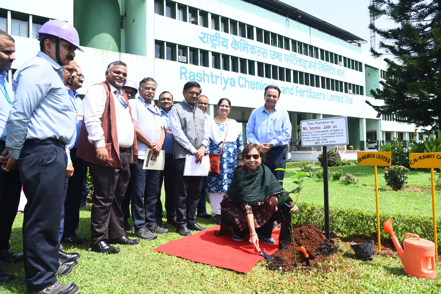 Visit of Ms Seema Jain, Member Finance, AEC to HWP, Thal on 10th June 2025 along with Shri S. Satyakumar, Chairman & Chief Executive; Shri V.V.S.A. Prasad, Director (Operation); Shri Mudit Srivastava, IFA, Heavy Water Board; Shri D.C. Ojha, OSD, HWP, Thal