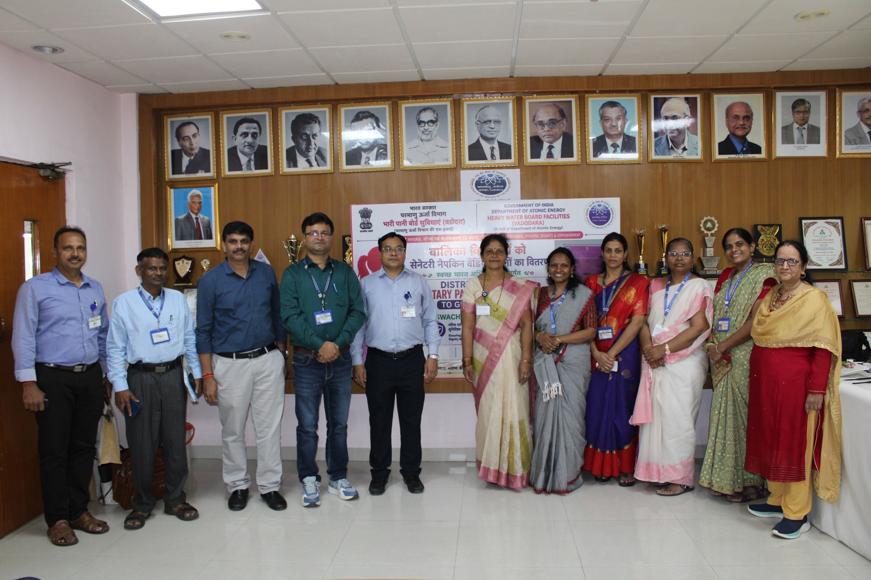 Distribution of Sanitary Pad Vending Machines to Vadodara Mahanagar Seva Sadan (VMSS - Vadodara Municipal Corporation) for Schools dated 19.08.2026 at HWBF(V)