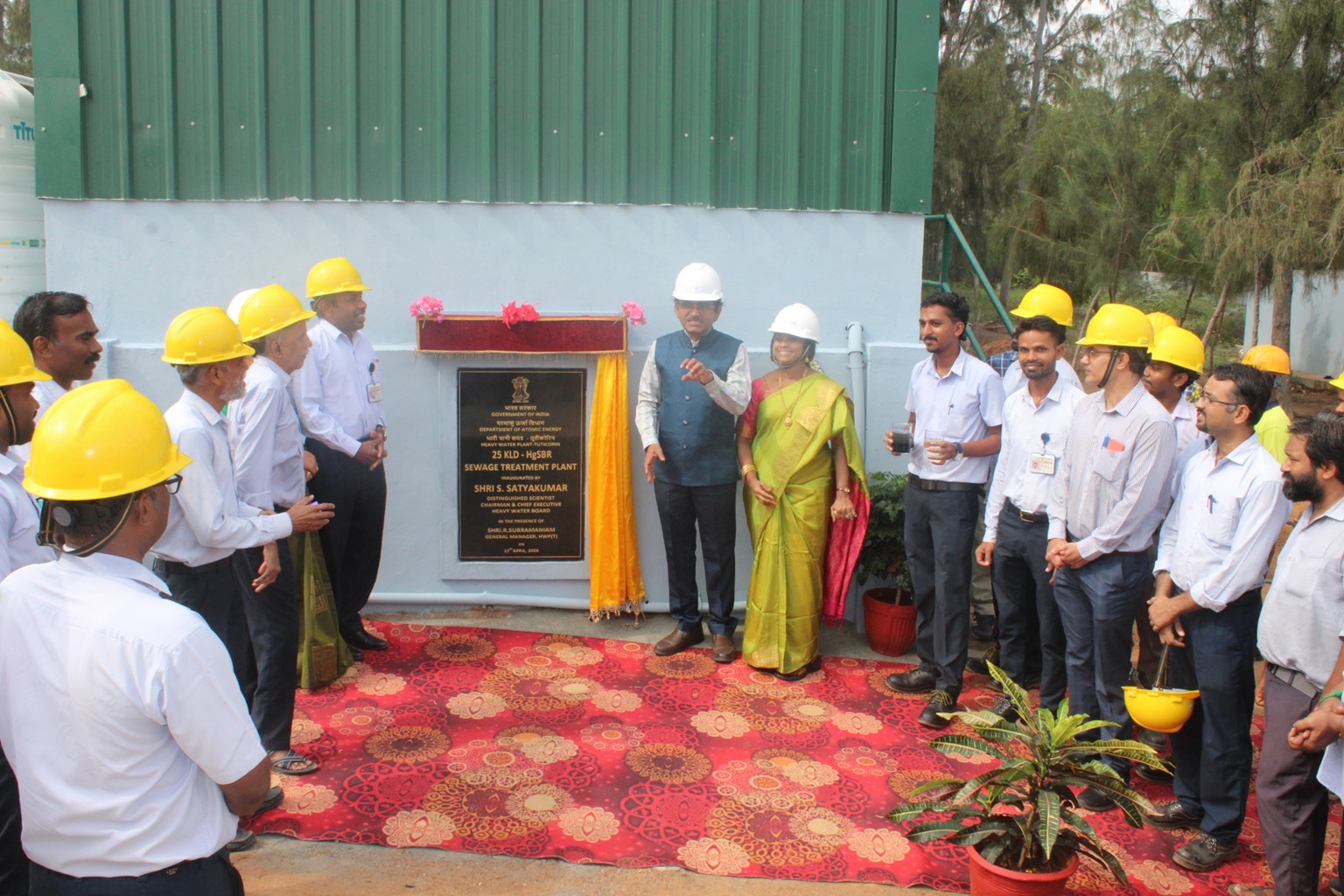 Inauguration of 25 KLD-HgSBR Sewage Treatment Plant at HWP, Tuticorin by Shri S. Satyakumar, Chairman & Chief Executive, HWB